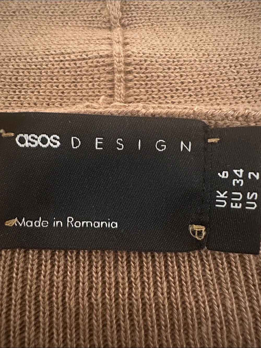 ASOS Knit Sweater in Light Brown - Picture 2 of 3